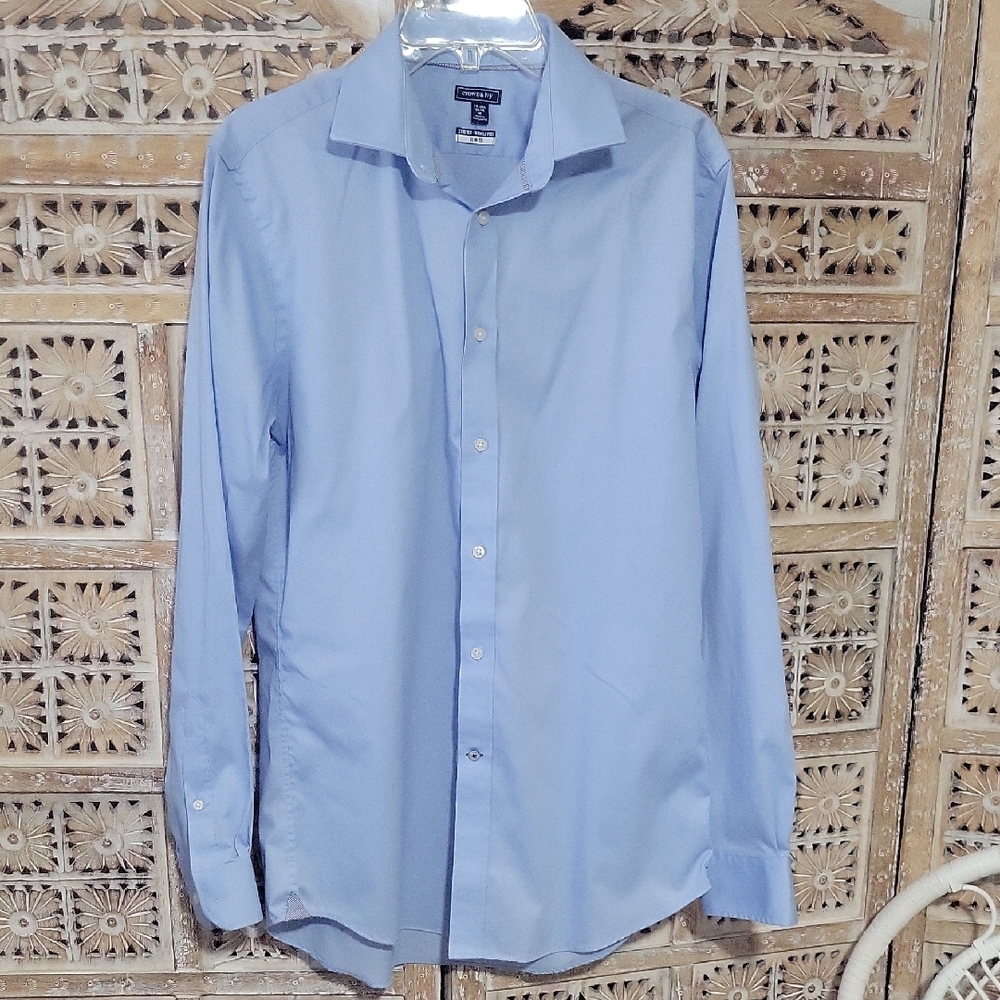 Crown & Ivy Sky Blue Dress Shirt Slim Fit
